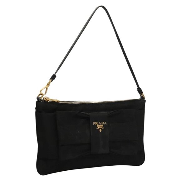 PRADA Accessory Pouch Nylon Black Auth 117017